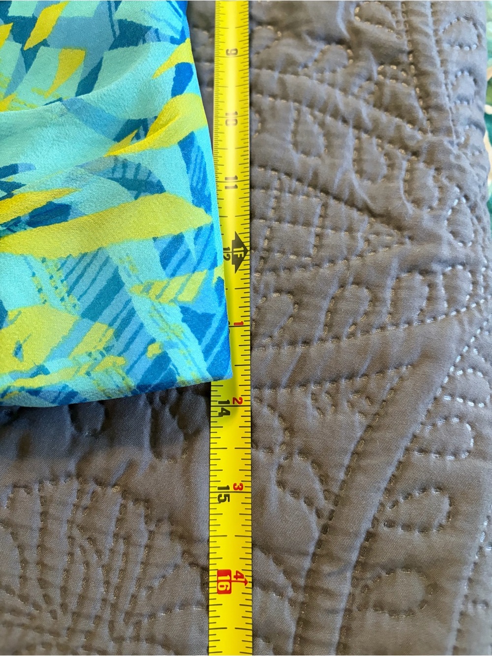 Bright Turquoise & Yellow Patterned top - Picture 5 of 5